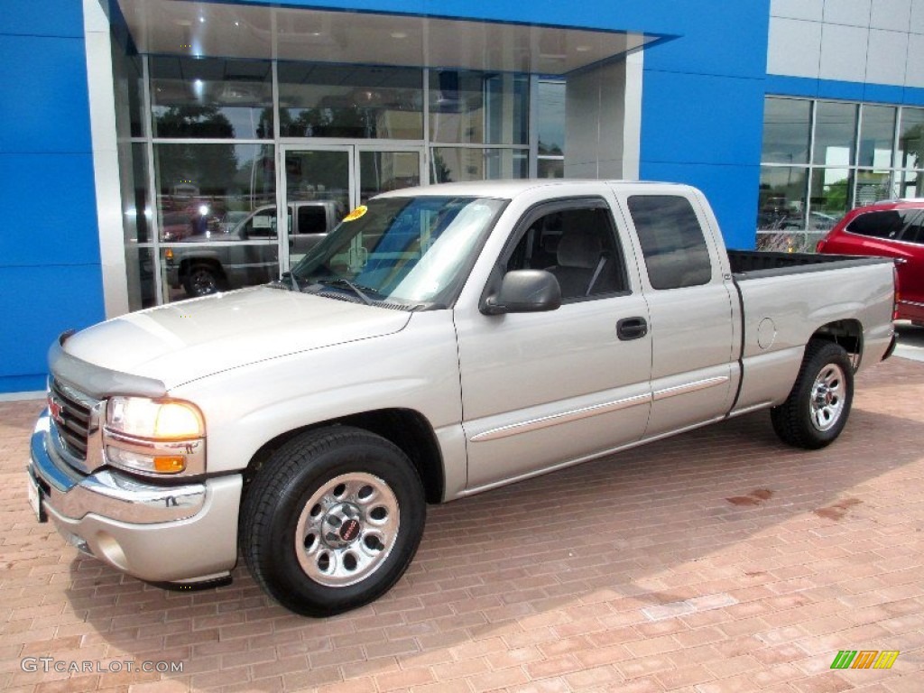 2006 Sierra 1500 SLE Extended Cab - Silver Birch Metallic / Dark Pewter photo #3