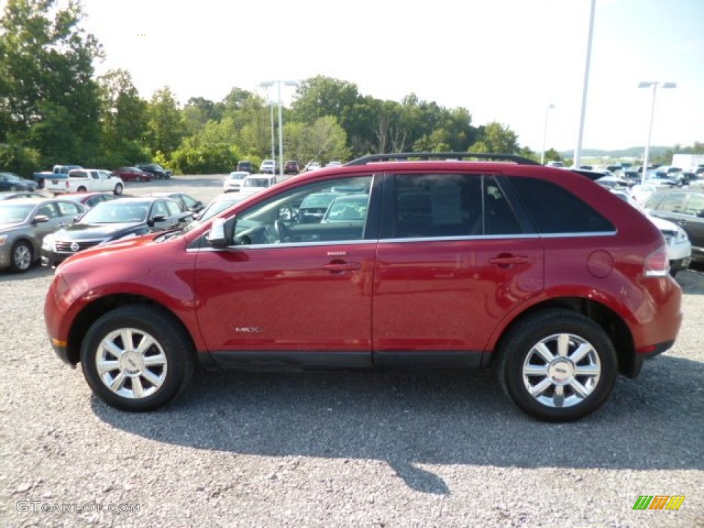 2007 MKX AWD - Vivid Red Metallic / Charcoal Black photo #8