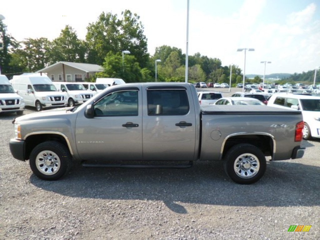 2007 Silverado 1500 LS Crew Cab 4x4 - Graystone Metallic / Dark Titanium Gray photo #8