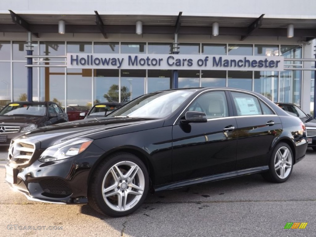 2014 E 350 4Matic Sedan - Black / Silk Beige/Espresso Brown photo #1
