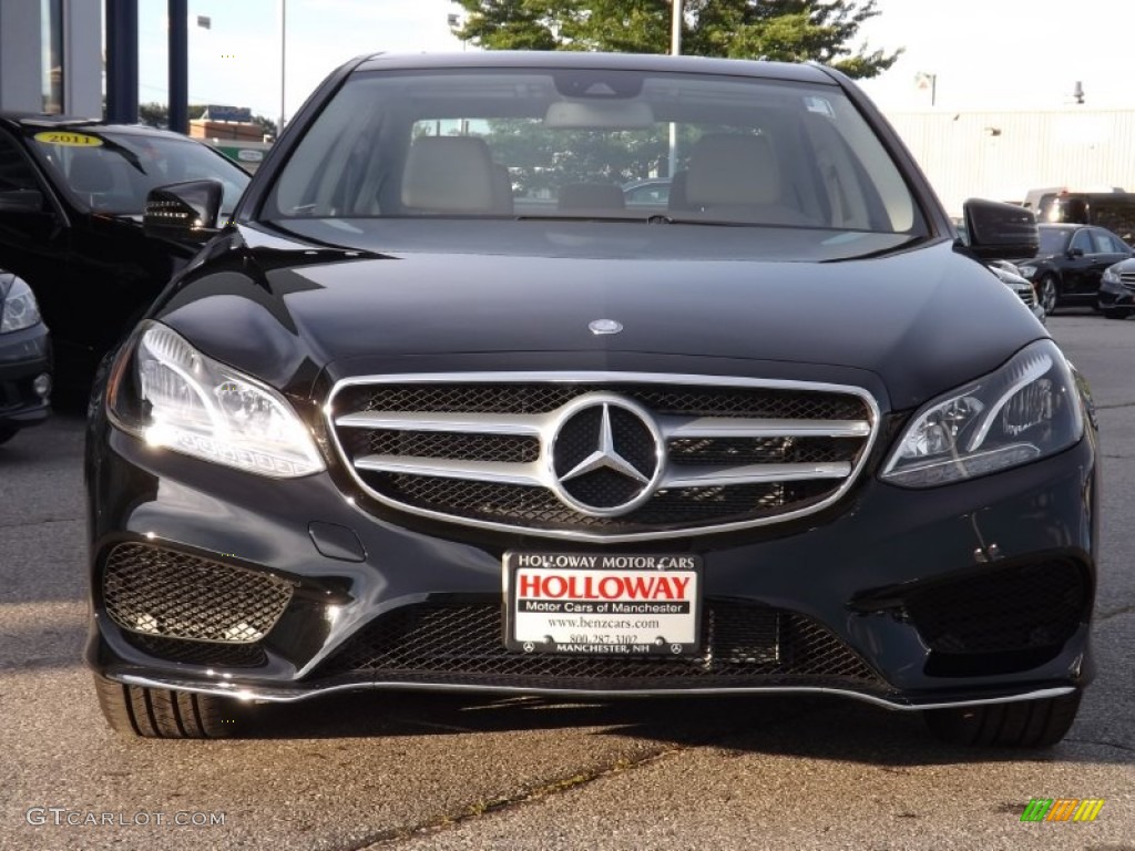 2014 E 350 4Matic Sedan - Black / Silk Beige/Espresso Brown photo #2