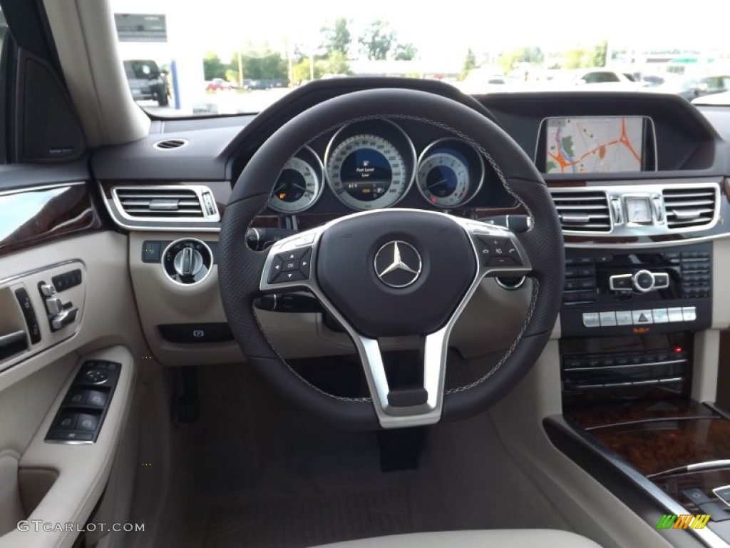 2014 E 350 4Matic Sedan - Black / Silk Beige/Espresso Brown photo #9