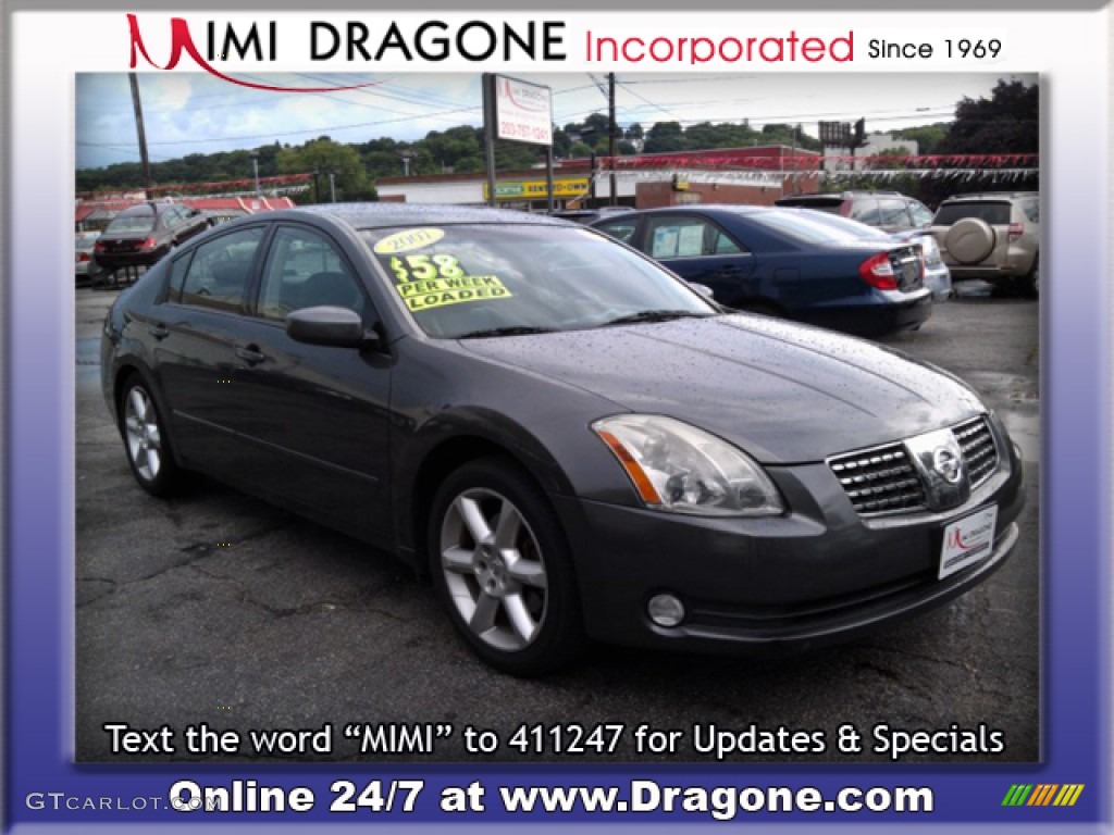 2006 Maxima 3.5 SE - Smoke Metallic / Black photo #4