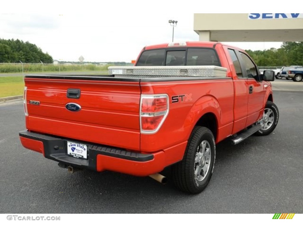 2010 F150 STX SuperCab - Vermillion Red / Medium Stone photo #5