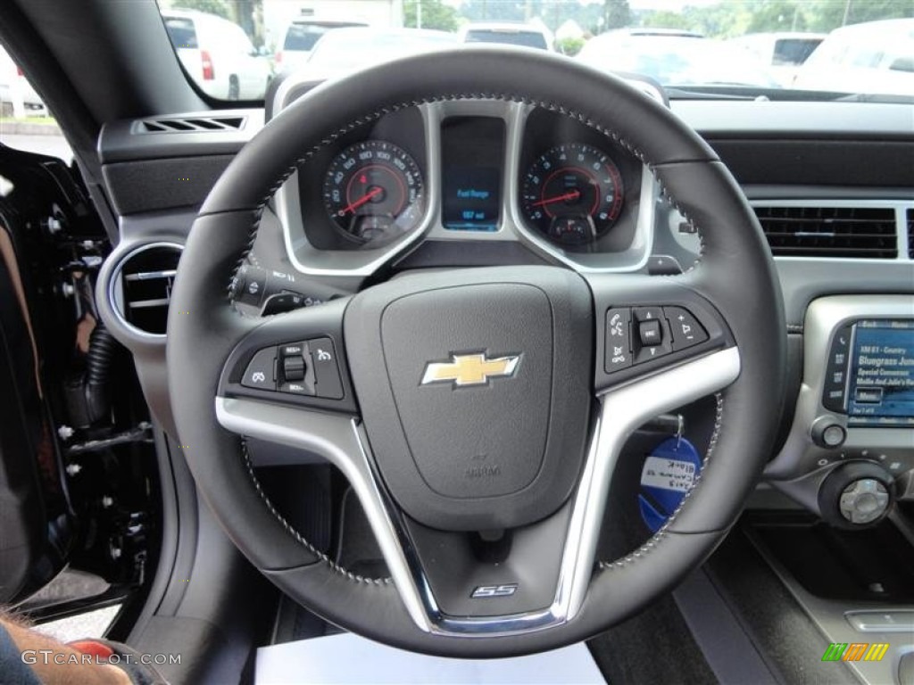 2013 Chevrolet Camaro SS Coupe Black Steering Wheel Photo #83840481