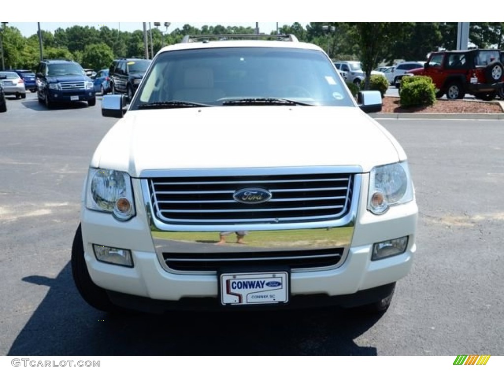 2007 Explorer Limited 4x4 - White Sand Tri-Coat / Camel photo #2