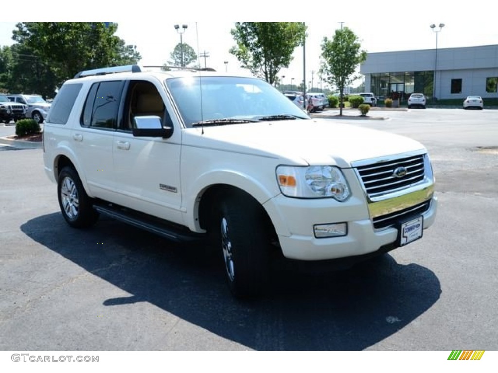 2007 Explorer Limited 4x4 - White Sand Tri-Coat / Camel photo #3