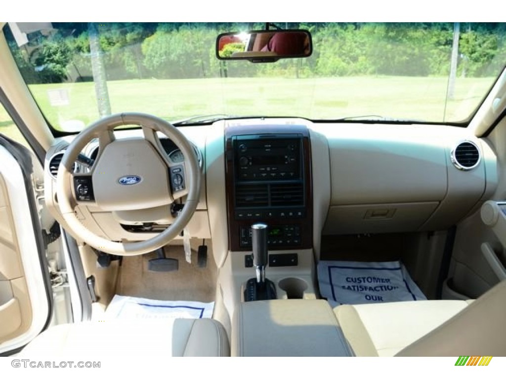 2007 Explorer Limited 4x4 - White Sand Tri-Coat / Camel photo #17