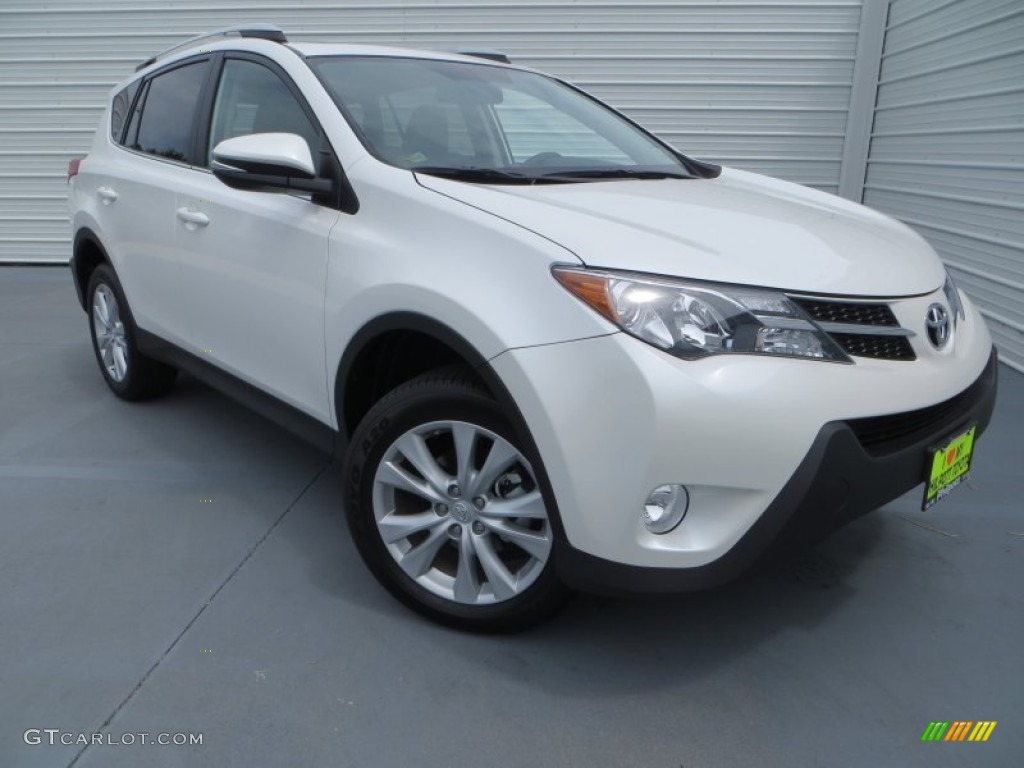 2013 RAV4 Limited - Blizzard White Pearl / Black photo #2