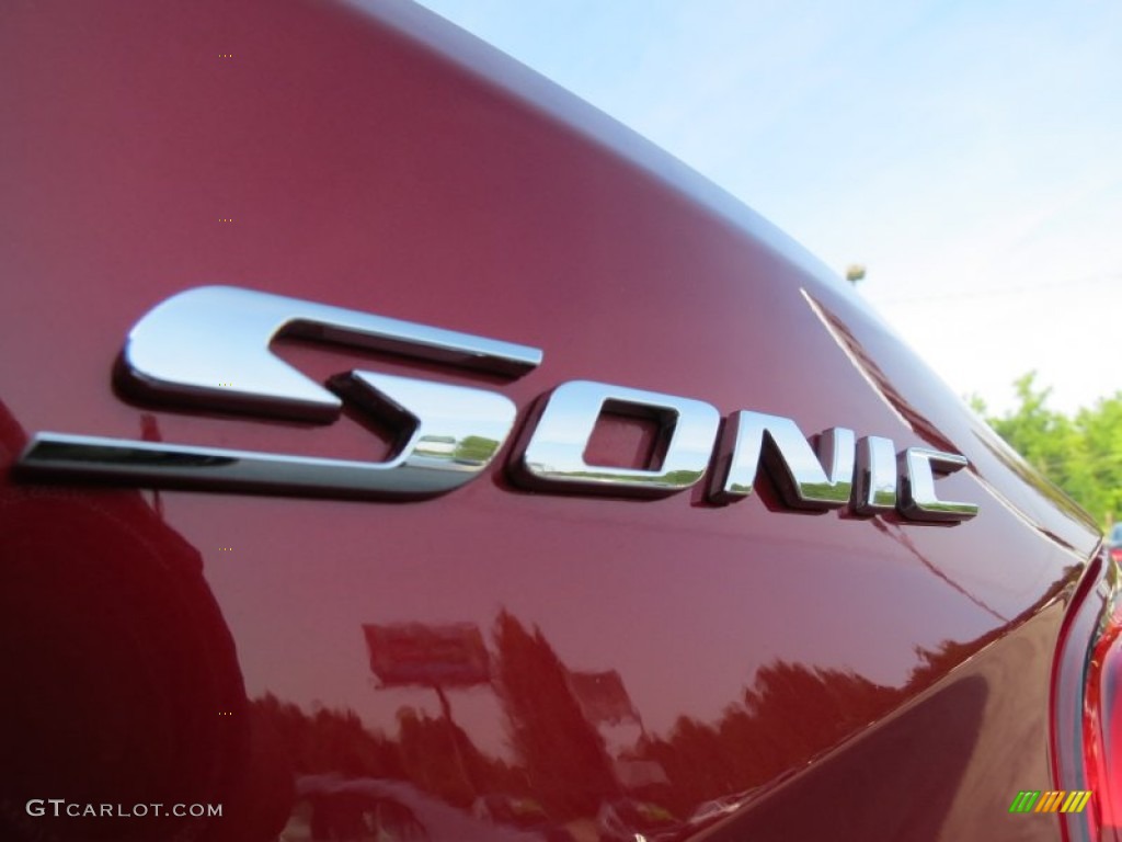 2012 Sonic LS Sedan - Crystal Red Tintcoat / Jet Black/Dark Titanium photo #13