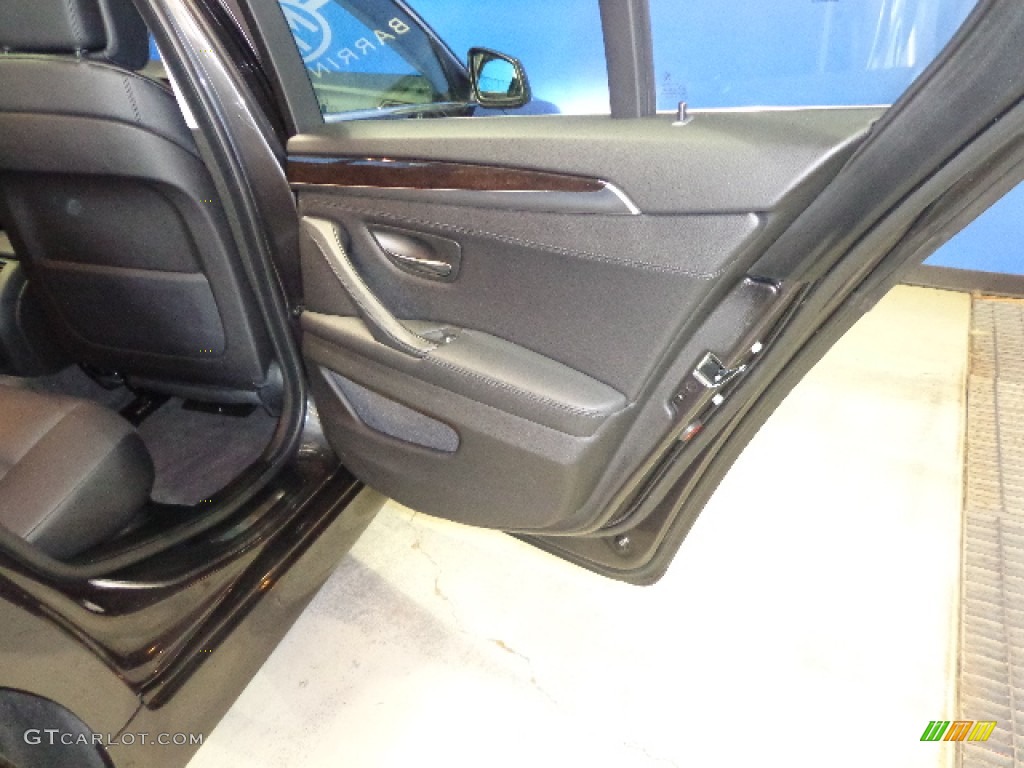 2013 5 Series 528i xDrive Sedan - Dark Graphite Metallic II / Black photo #15