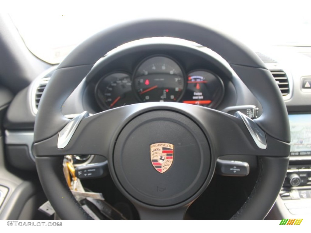 2014 Porsche Cayman Standard Cayman Model Black Steering Wheel Photo #83848791