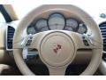 Luxor Beige 2013 Porsche Cayenne S Steering Wheel