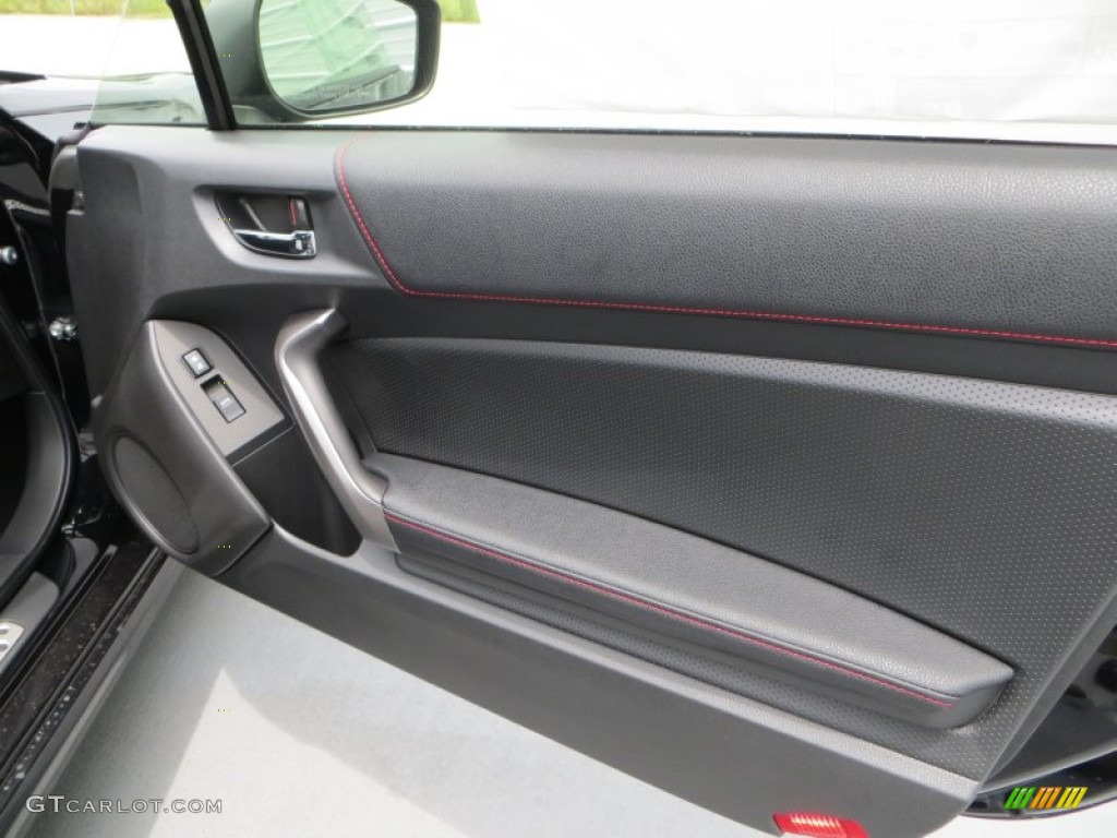 2013 Scion FR-S Sport Coupe Black/Red Accents Door Panel Photo #83849772