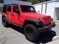2013 Rock Lobster Red Jeep Wrangler Unlimited Sport S 4x4  photo #2