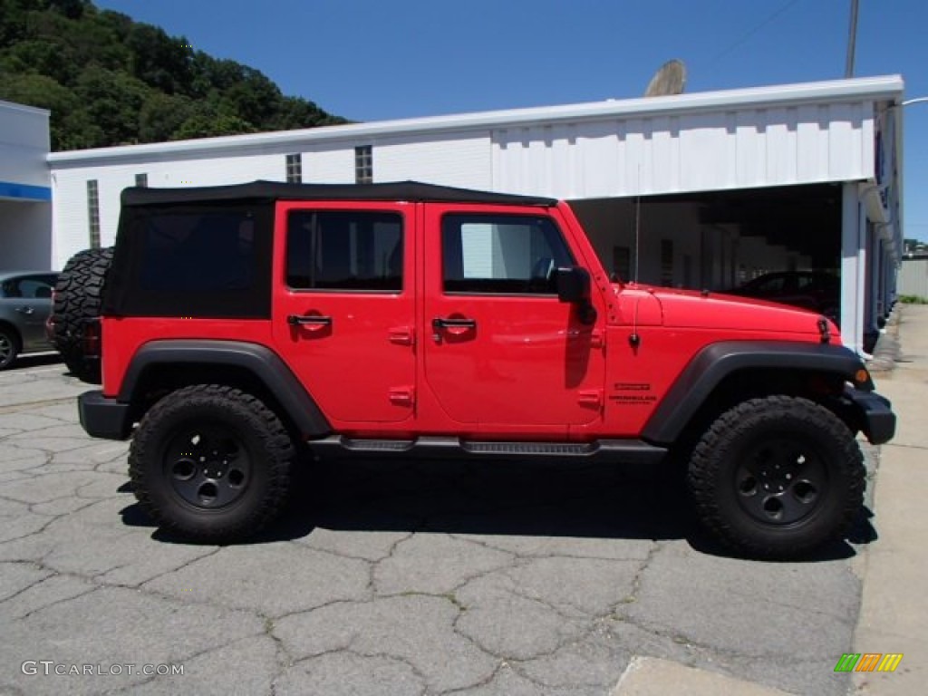 2013 Wrangler Unlimited Sport S 4x4 - Rock Lobster Red / Black photo #5