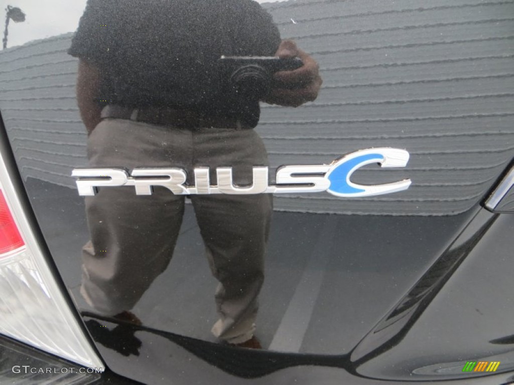 2013 Prius c Hybrid One - Black Sand Pearl / Gray photo #12