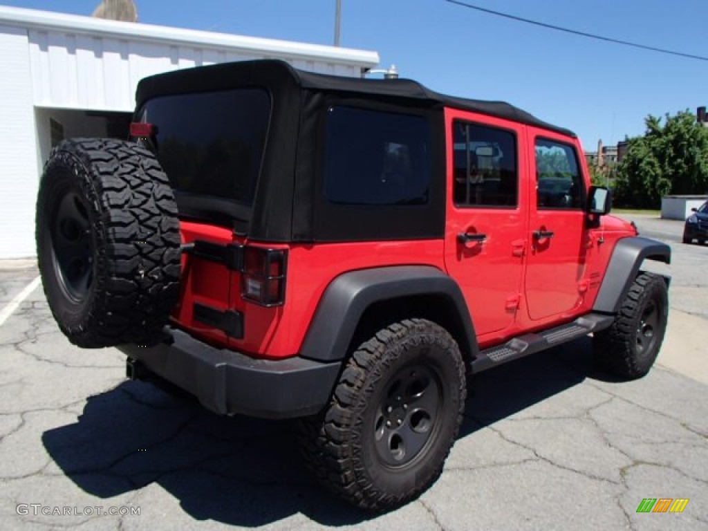 2013 Wrangler Unlimited Sport S 4x4 - Rock Lobster Red / Black photo #8