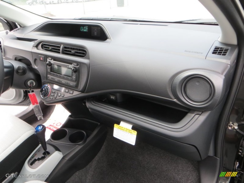 2013 Toyota Prius c Hybrid One Gray Dashboard Photo #83850559