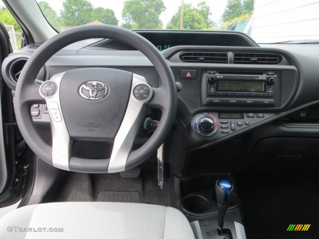 2013 Toyota Prius c Hybrid One Gray Dashboard Photo #83850768