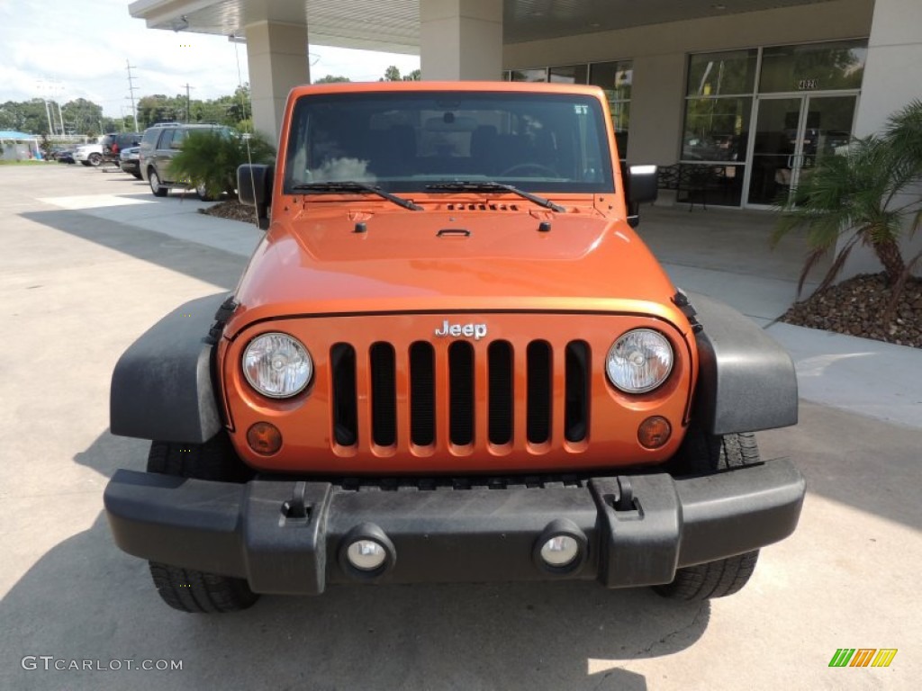 2011 Wrangler Sport 4x4 - Mango Tango Pearl / Black photo #2