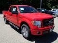 2013 Race Red Ford F150 STX SuperCab 4x4  photo #2