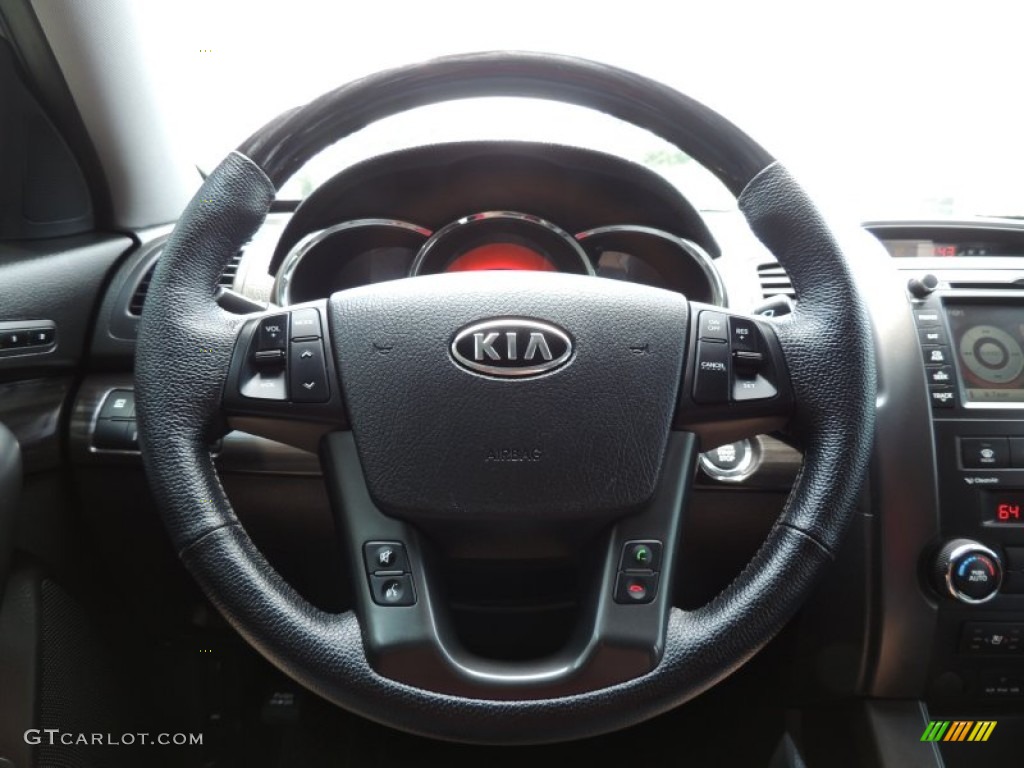 2013 Kia Sorento SX V6 Black Steering Wheel Photo #83854254