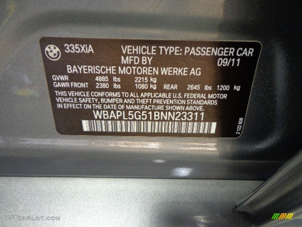 2011 3 Series 335i xDrive Sedan - Space Gray Metallic / Oyster/Black Dakota Leather photo #18