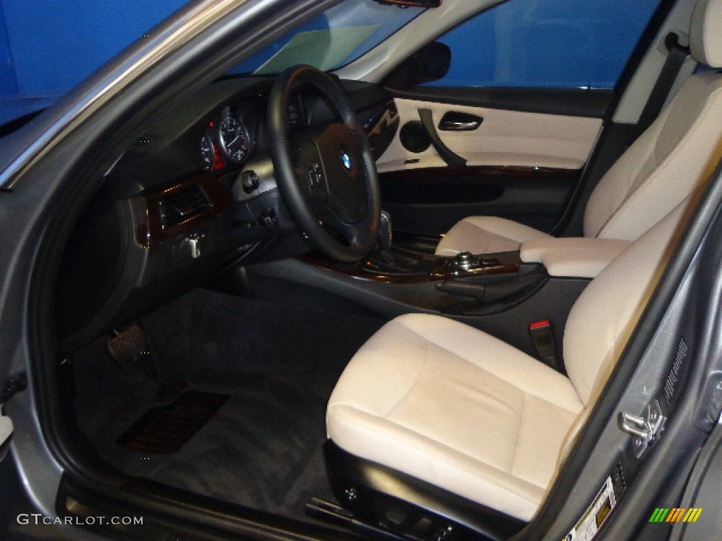Oyster/Black Dakota Leather Interior 2011 BMW 3 Series 335i xDrive Sedan Photo #83854404
