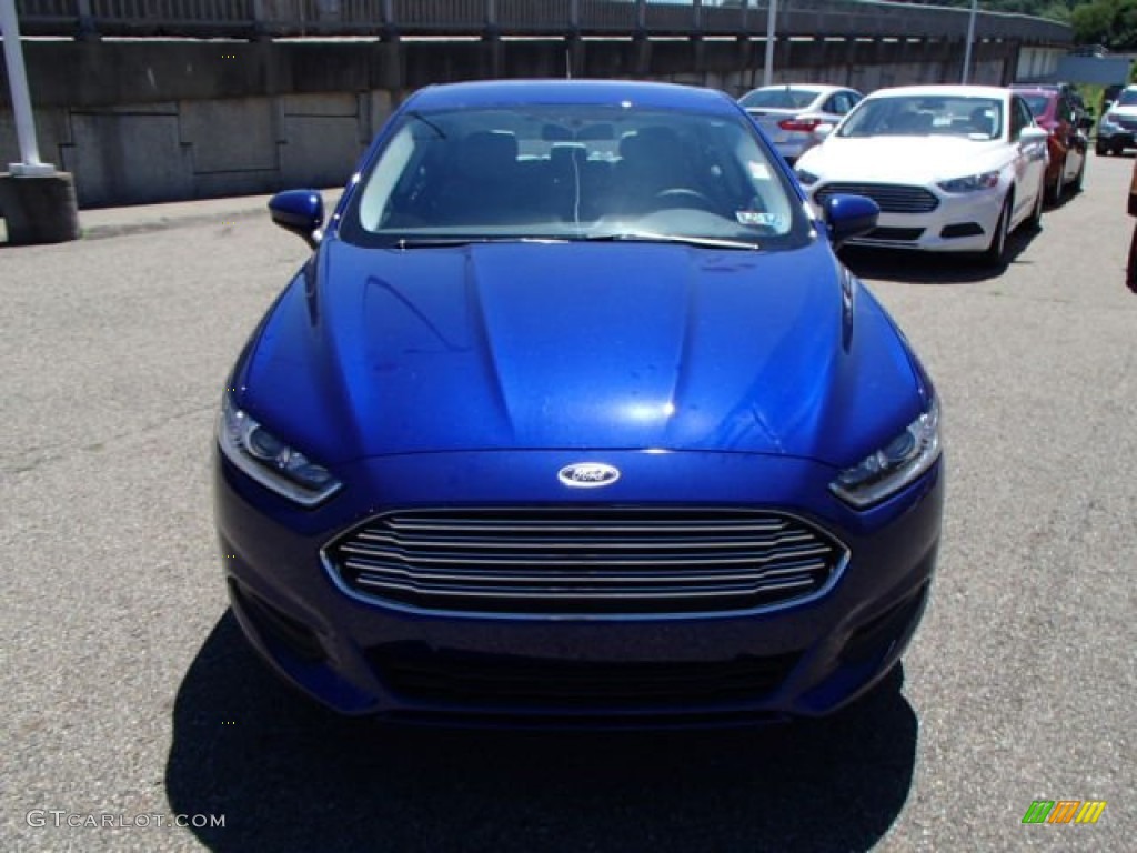 2013 Fusion S - Deep Impact Blue Metallic / Earth Gray photo #3