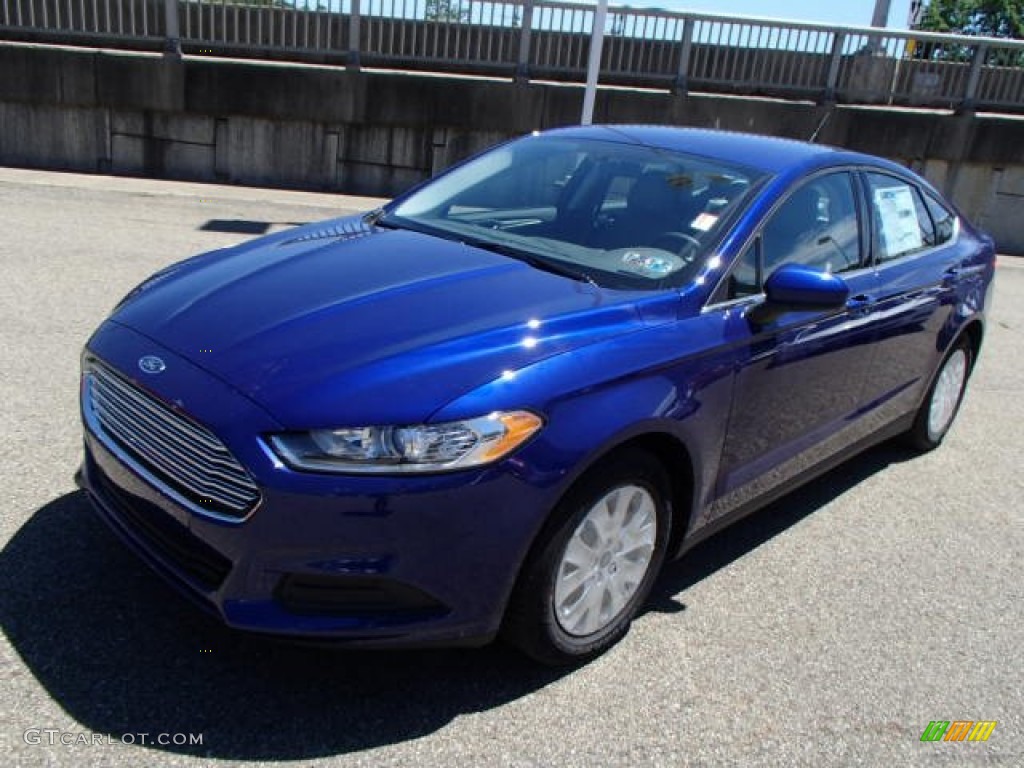 2013 Fusion S - Deep Impact Blue Metallic / Earth Gray photo #4