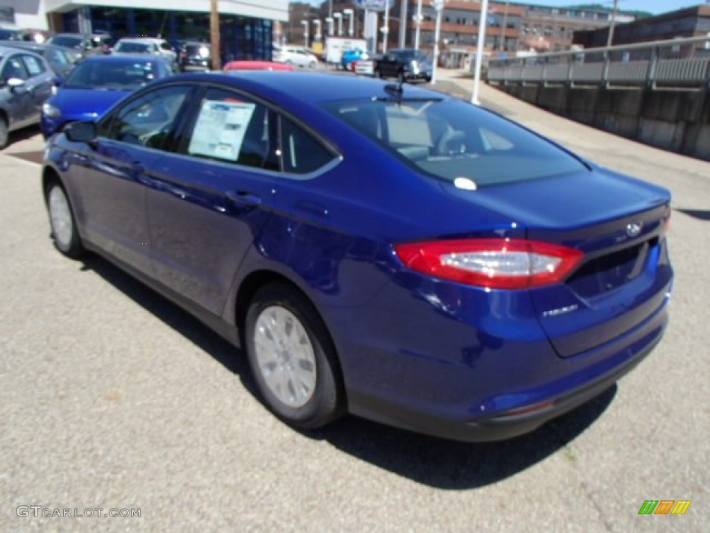 2013 Fusion S - Deep Impact Blue Metallic / Earth Gray photo #6