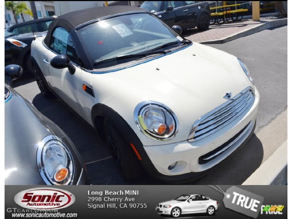 2013 Cooper Roadster - Pepper White / Carbon Black photo #1