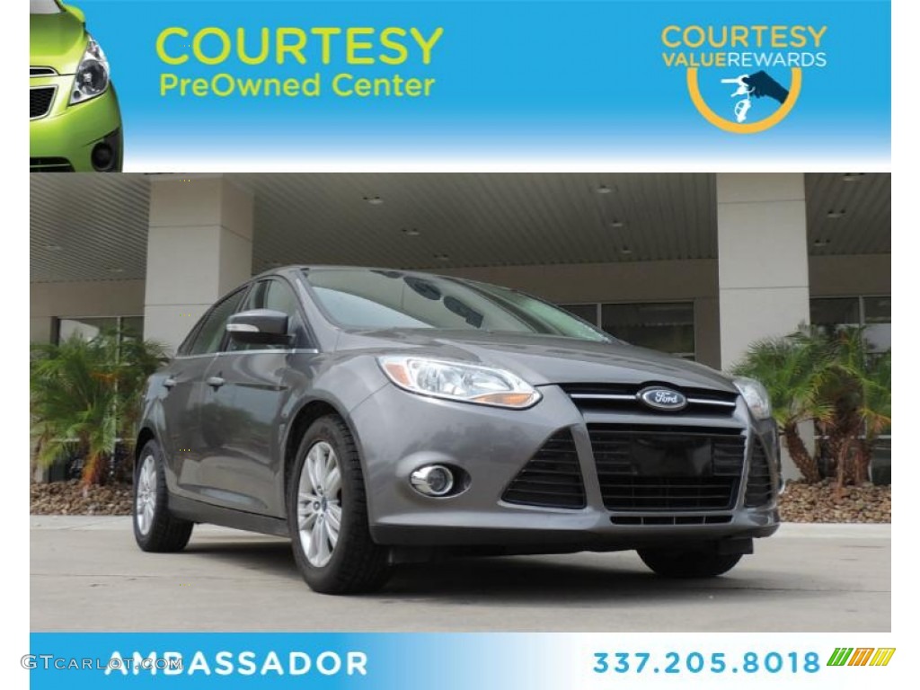 2012 Focus SEL Sedan - Sterling Grey Metallic / Charcoal Black photo #1