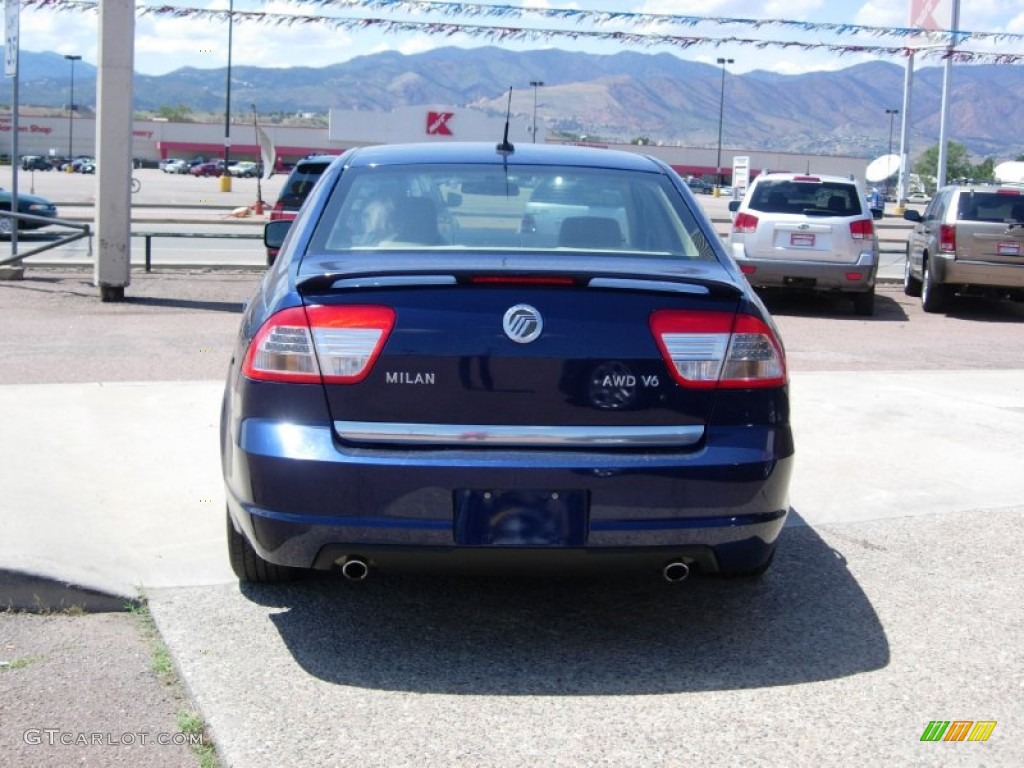 2007 Milan V6 AWD - Dark Blue Pearl Metallic / Camel photo #3