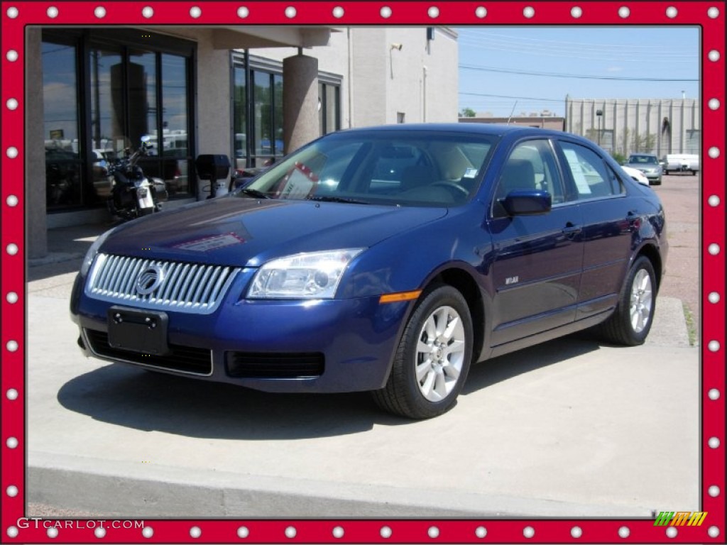2007 Milan V6 AWD - Dark Blue Pearl Metallic / Camel photo #16