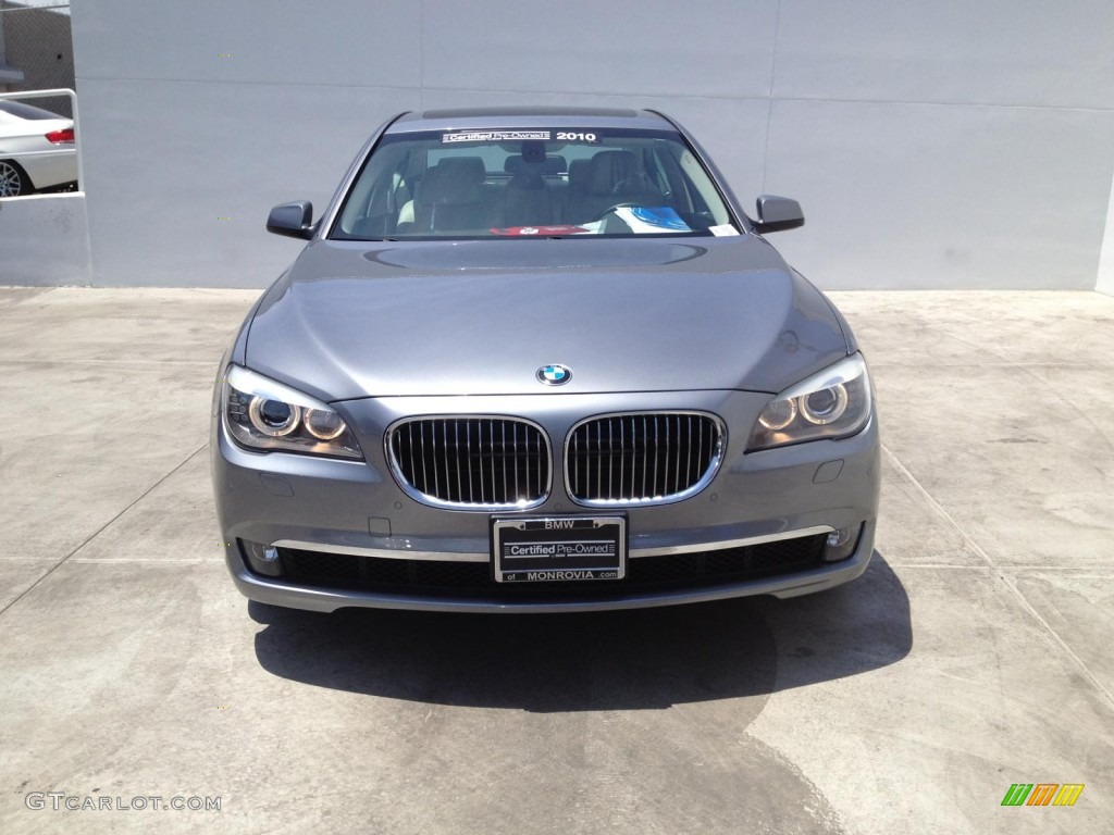 2010 7 Series 750i Sedan - Space Gray Metallic / Oyster/Black Nappa Leather photo #2