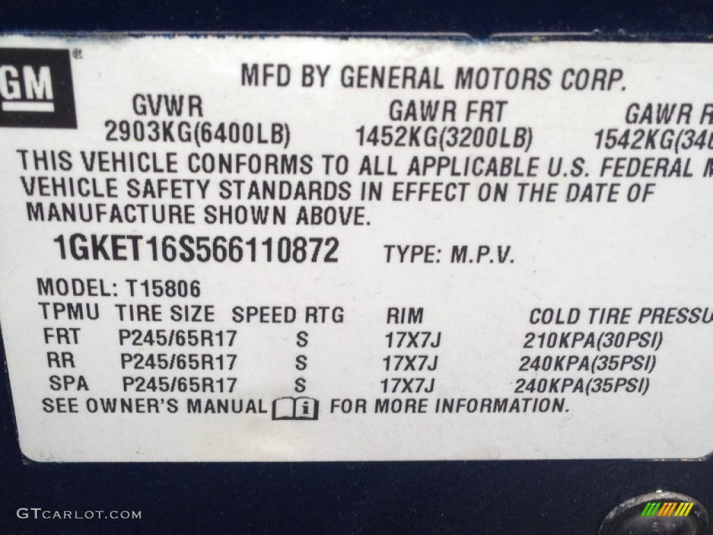2006 Envoy XL SLT 4x4 - Superior Blue Metallic / Light Gray photo #16