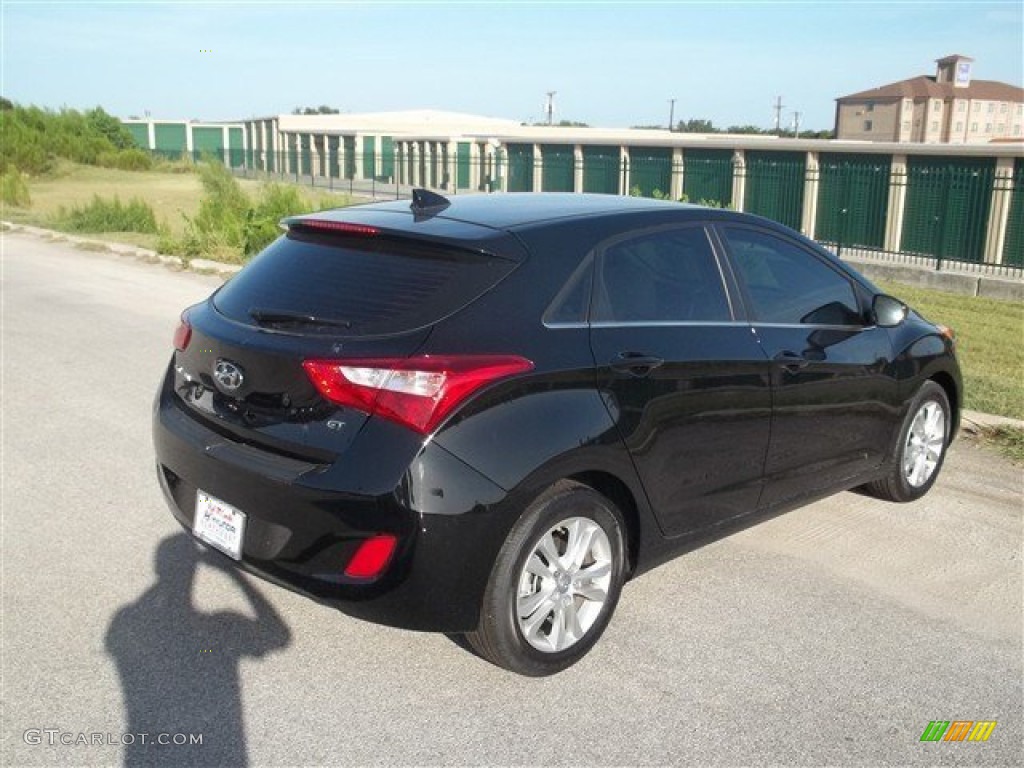 2013 Elantra GT - Black Noir Pearl / Beige photo #5