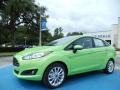 2014 Green Envy Ford Fiesta SE Sedan  photo #1