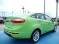 Green Envy 2014 Ford Fiesta SE Sedan Exterior