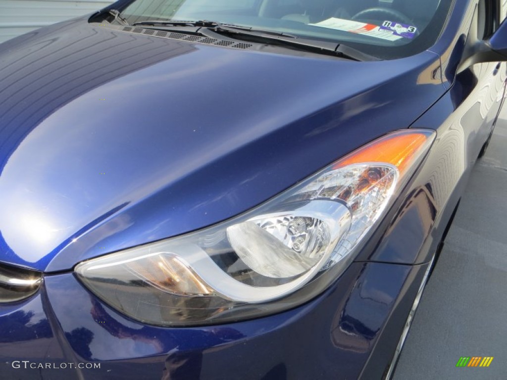 2012 Elantra Limited - Indigo Night Blue / Gray photo #9