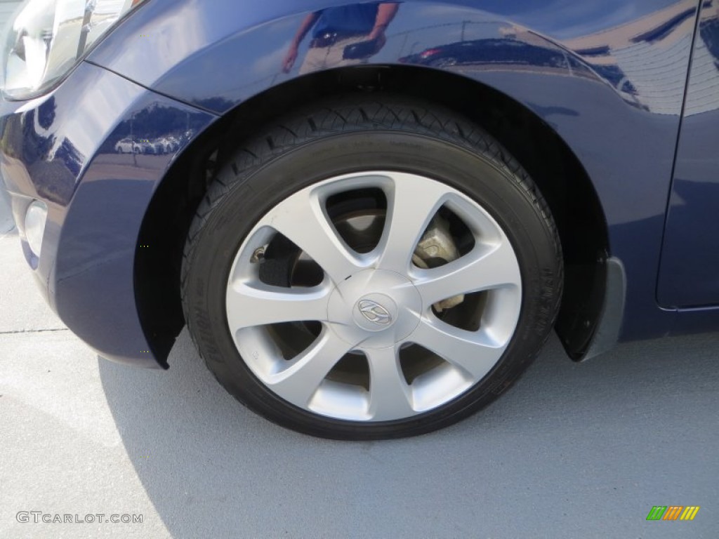 2012 Elantra Limited - Indigo Night Blue / Gray photo #10