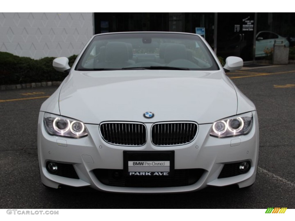 2013 3 Series 335i Convertible - Mineral White Metallic / Black photo #2
