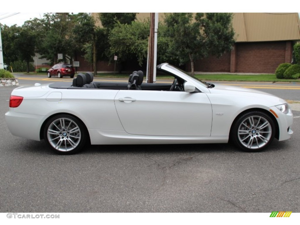 2013 3 Series 335i Convertible - Mineral White Metallic / Black photo #4
