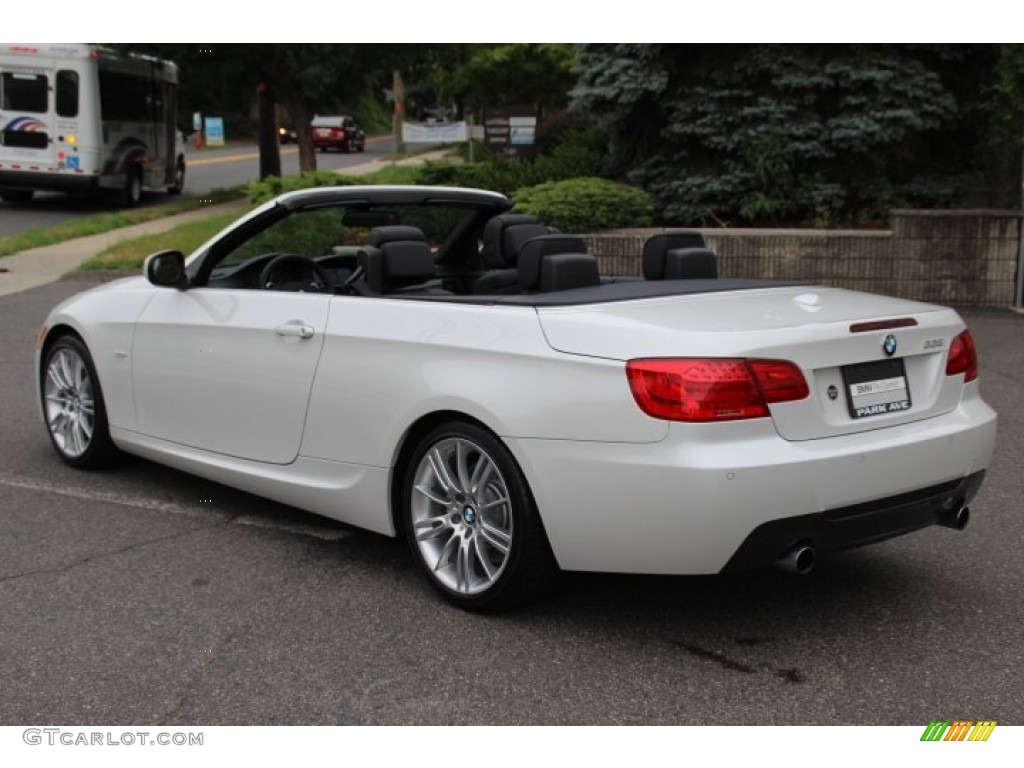 2013 3 Series 335i Convertible - Mineral White Metallic / Black photo #7
