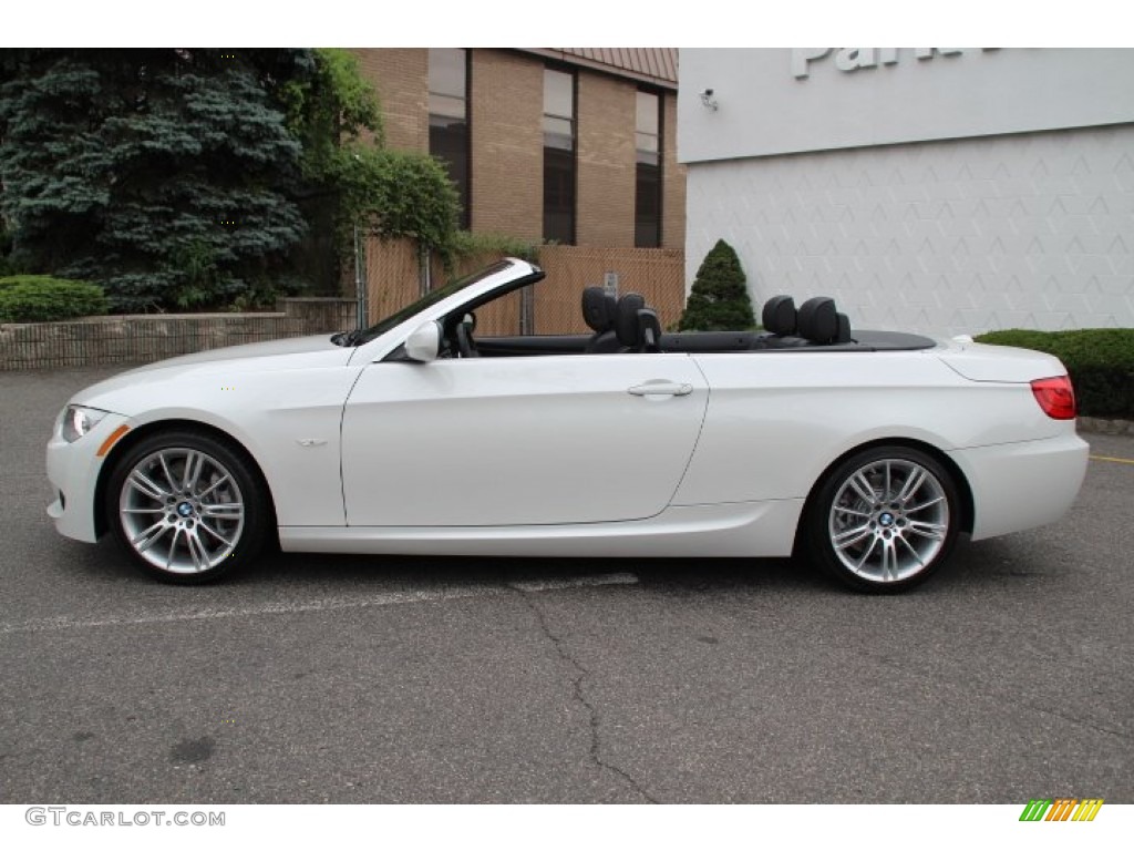 2013 3 Series 335i Convertible - Mineral White Metallic / Black photo #8