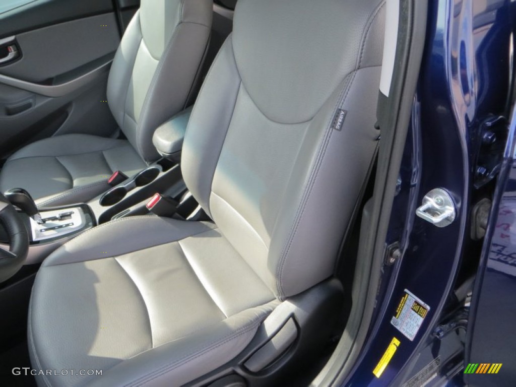 2012 Elantra Limited - Indigo Night Blue / Gray photo #30