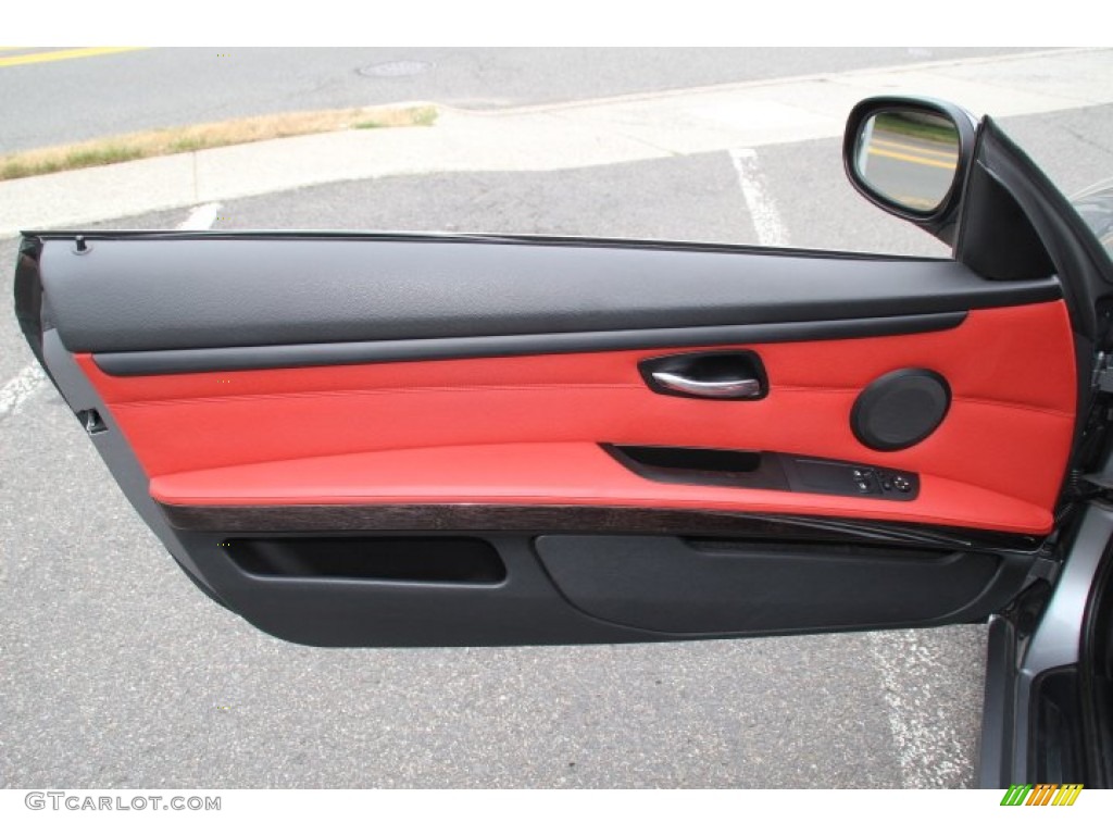 2011 3 Series 328i xDrive Coupe - Space Gray Metallic / Coral Red/Black Dakota Leather photo #9