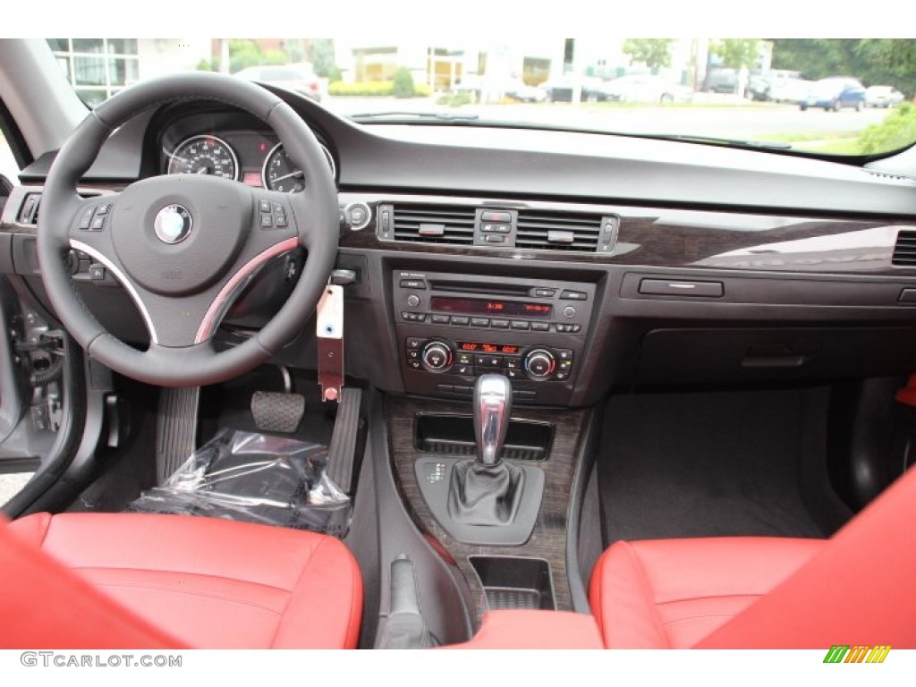 2011 BMW 3 Series 328i xDrive Coupe Coral Red/Black Dakota Leather Dashboard Photo #83863368